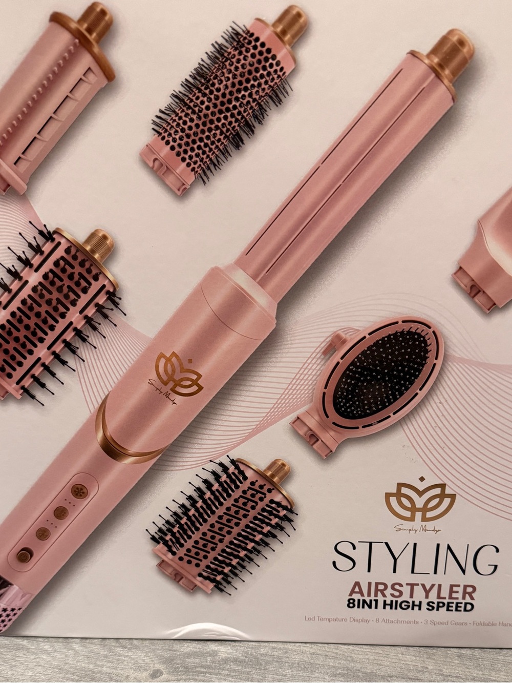 Simply Mandys 8-in-1 High-Speed Airstyler Hair Styling System Brand NEW